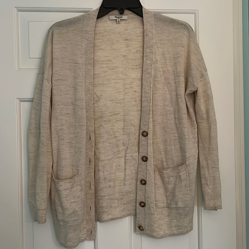 Madewell cream cardigan size XS